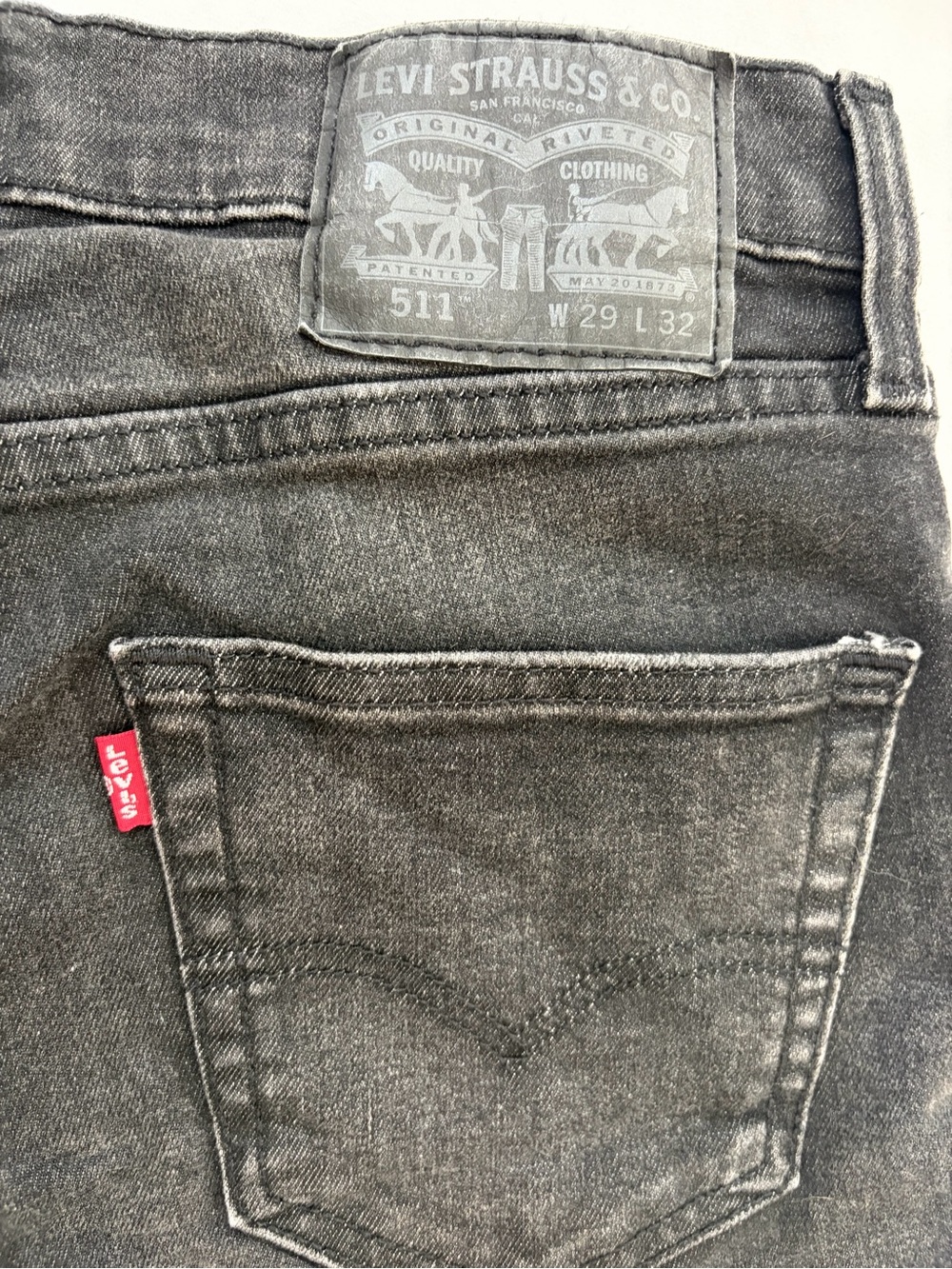 Levi’s Men's Black Straight-Leg Jeans 29x32 - Picture 2 of 8